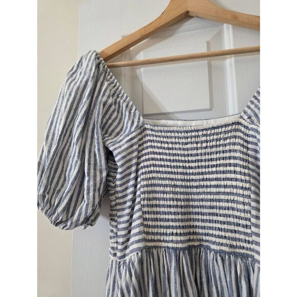 Abercrombie & Fitch Striped Midi Dress - Blue and White - Picture 11 of 12